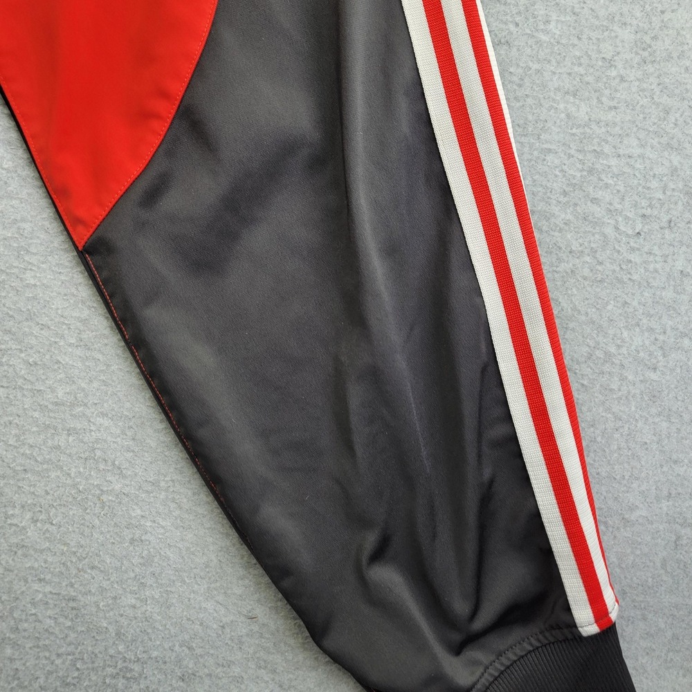 Adidas Pants Mens Medium Red Black Woven Track Colorblock Side Stripe HC2078 - Picture 5 of 16